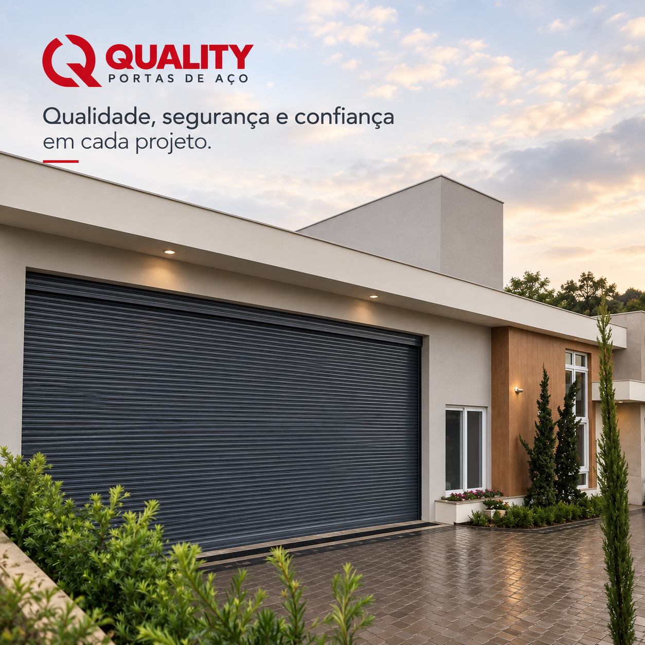 Porta de aço residencial